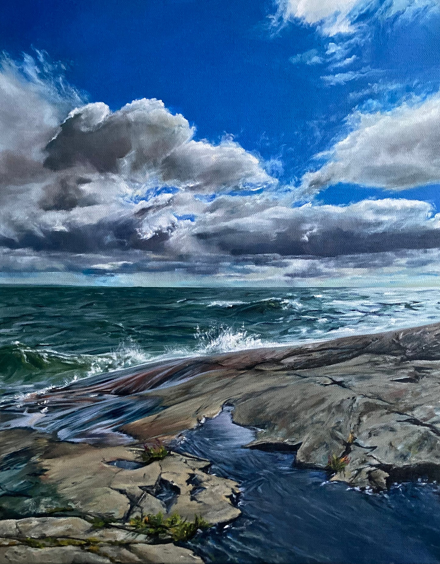 Stormy sea (print)